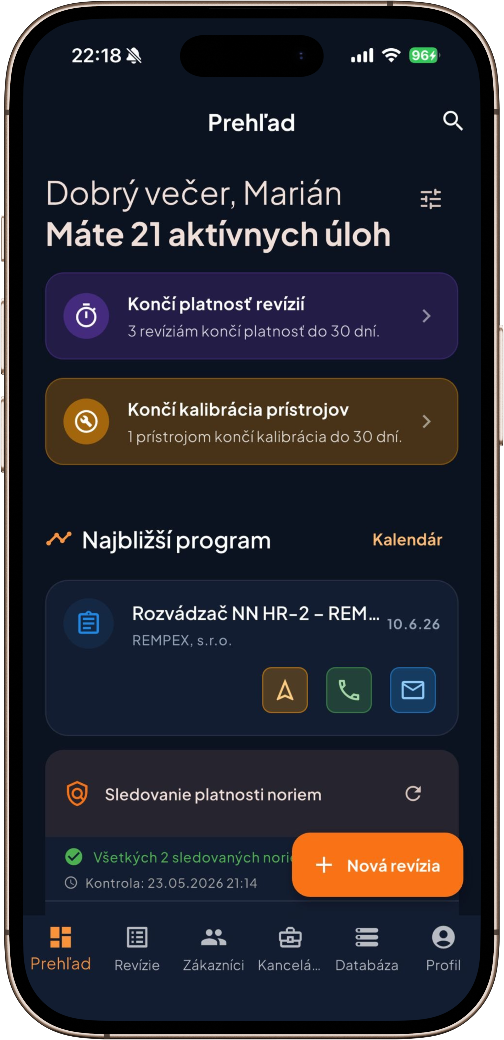 Revízny Technik – aplikácia pre revíznych technikov na Slovensku, Android a PC